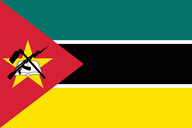 Mozambique flag vector Mozambique flag vector mozambique stock illustrations