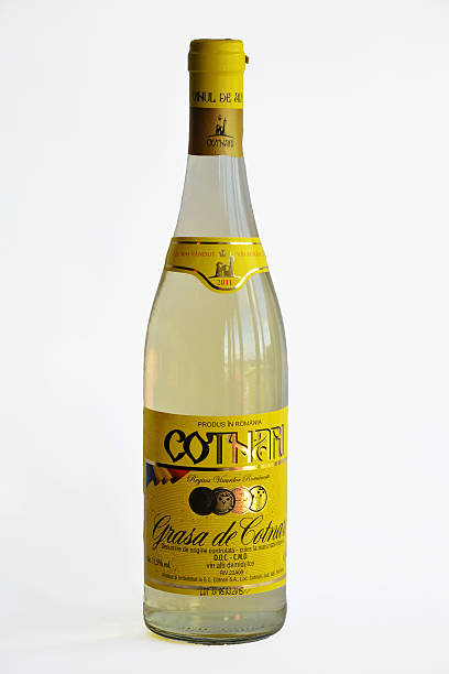 Grasa De Cotnari White Wine Bottle Stock Photo - Download Image
