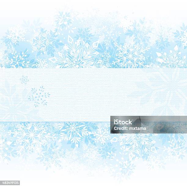 Winter Schneeflocken Hintergrund Mit Textfreiraum Stock Vektor Art und mehr Bilder von Abstrakt - Abstrakt, Abstrakter Bildhintergrund, Bildhintergrund