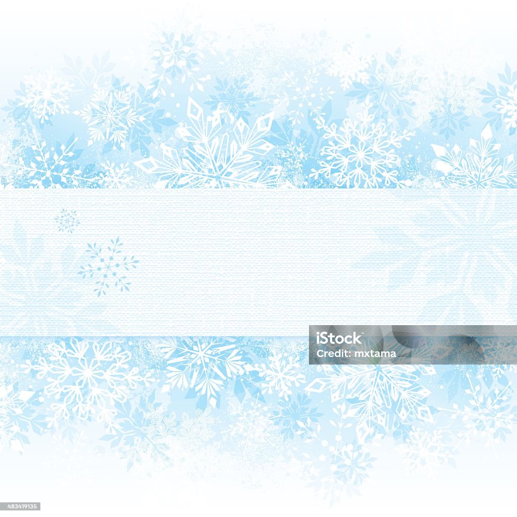 Fond de flocon de neige de l'hiver avec espace pour copie - clipart vectoriel de Abstrait libre de droits