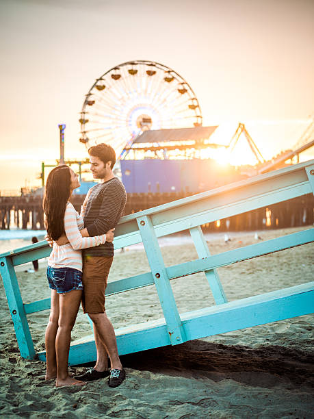 istock Happy couple on LA beach 483420129