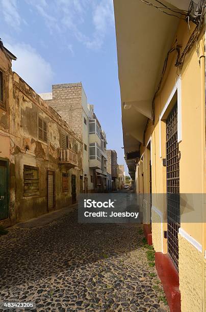Mindelo Alleyway Stock Photo - Download Image Now - Alley, Balcony, Bay Window