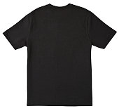 Blank BACK of Black T-Shirt with Clipping Path.