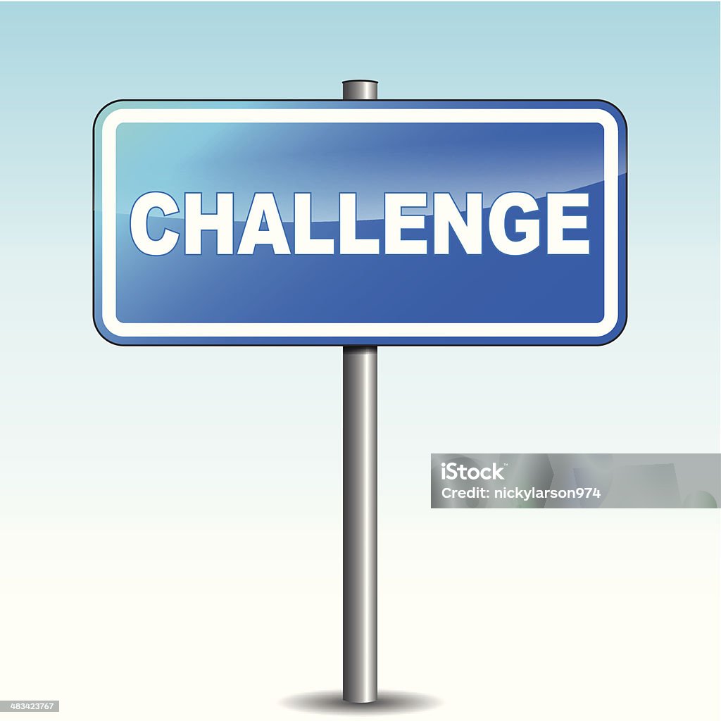 Vector Challenge Signpost Stock Illustration - Download Image Now ...