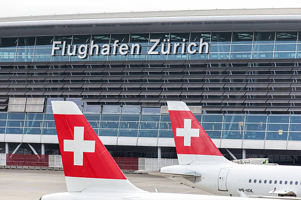 Zurich airport stock photo