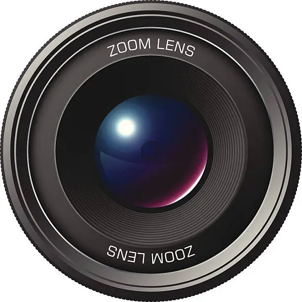 Vector illustration of camera lens