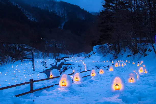 The Yunishigawa Kamakura Festival is held from late January to mid March (January 25 to March 9, 2014)