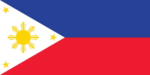 Vector illustration of Flag of the Philippines