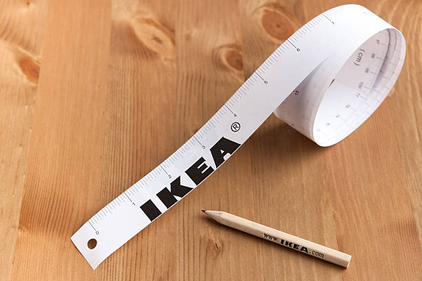 Ikea Pencil And Tape Measure Stock Photo - Download Image Now