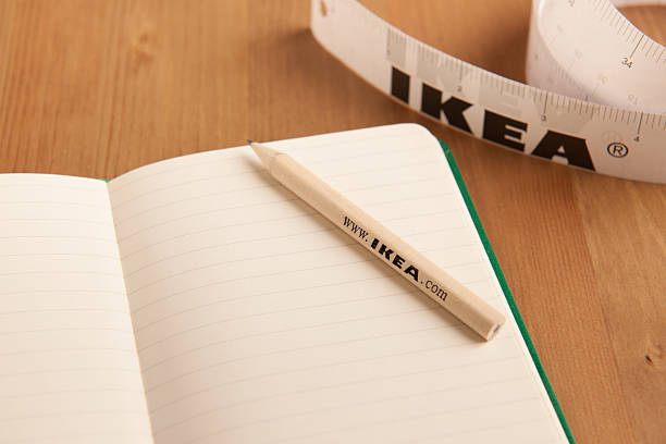 IKEA Pencil and Tape Measure stock photo