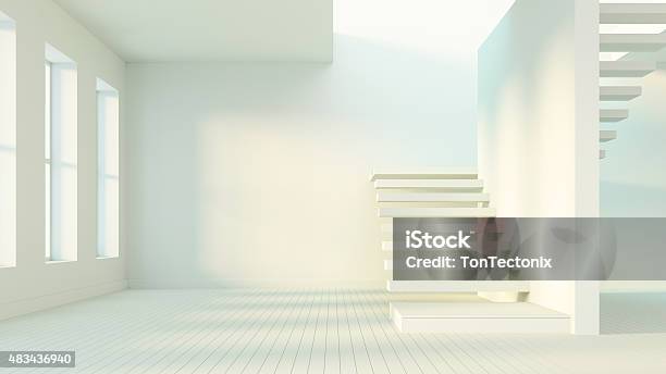 Simple Of Stairs Stock Photo - Download Image Now - Domestic Room, Blank, Freedom