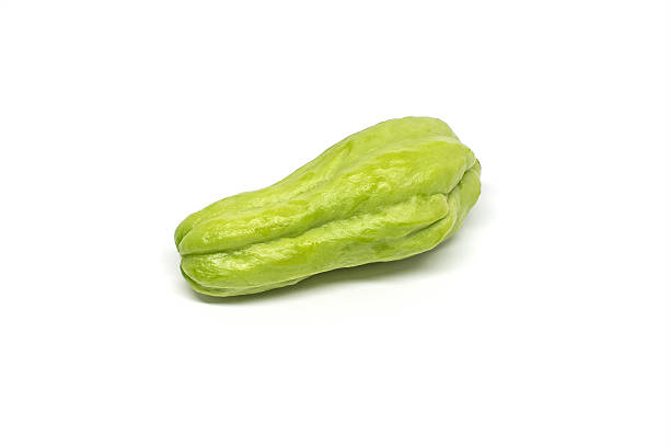 istock Green thai chayote isolated on white background 483439810