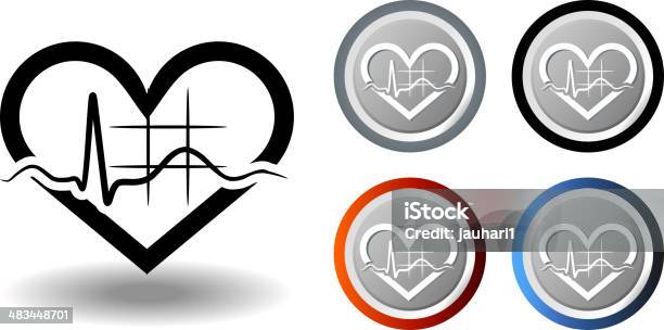 Símbolo De Ecg - Arte vetorial de stock e mais imagens de Clip Art - Clip Art, Coração Humano, Cuidados de Saúde e Medicina