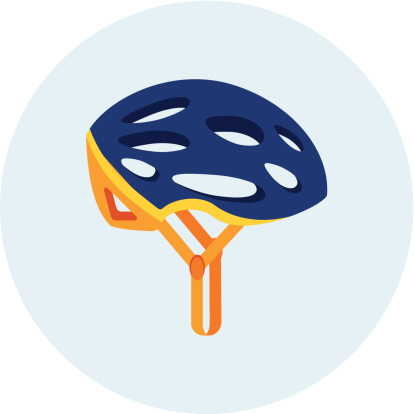 Bicycle helmet flat illustration