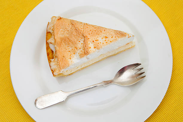 Tart with lemon curd  and meringue. Lemon  pie. American cuisine. Dessert.