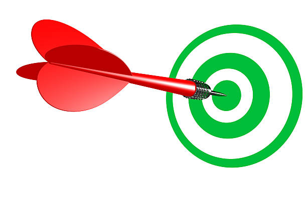 istock Bulls Eye concept with target and dart 483449389