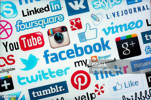 Mediów Społecznych Logo - zdjęcia stockowe i więcej obrazów Ilustracja - Ilustracja, YouTube, Bebo