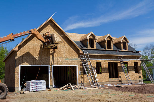 mieszkaniowa budowa domu - new home construction zdjęcia i obrazy z banku zdjęć