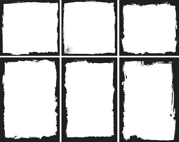 Vector illustration of Grunge frames