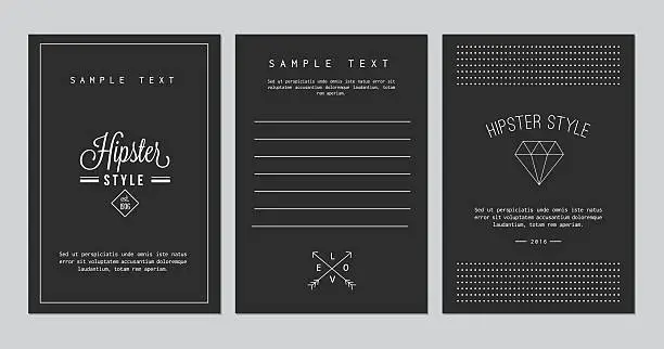 Vector illustration of Set of cards for business card, poster or banner designs
