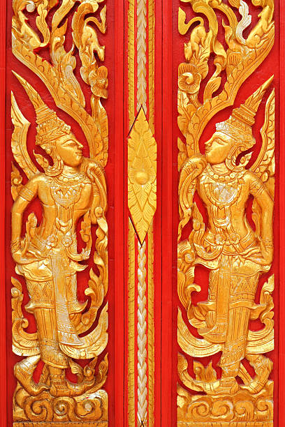 istock thai style golden carving art 483452775
