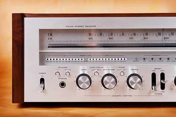 istock Vintage Stereo Radio Receiver Front Panel Closeup 483452858