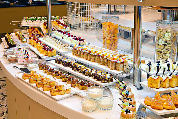 istock Groups of Buffet food in the Restaurant 483453023