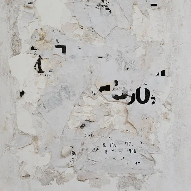 Photo of destroyed poster