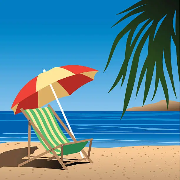 Vector illustration of Beach Chair