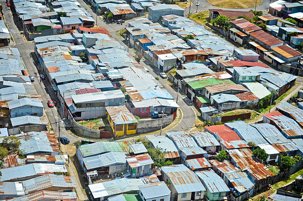 Aerial View, San Juan, Costa Rica stock photo