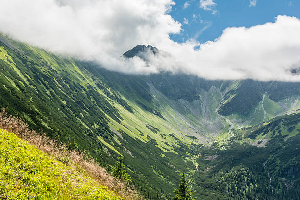istock Valley and peaks in the clouds 483457362