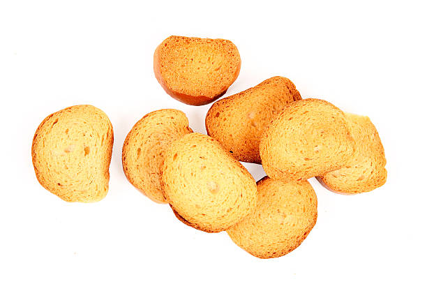 Rusks Rusks on white background zwieback toast stock pictures, royalty-free photos & images