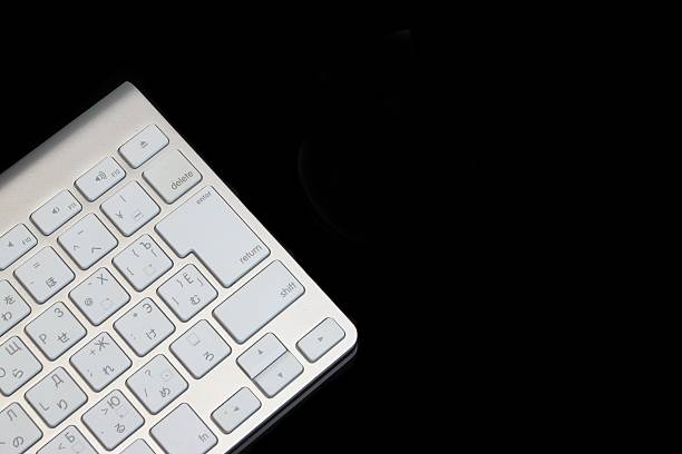 istock Close-up Of Multilingual  Wireless Keyboard Isolated On Black Ba 483466318