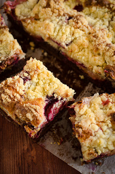 istock Plum cake with marzipan and streusel 483466928