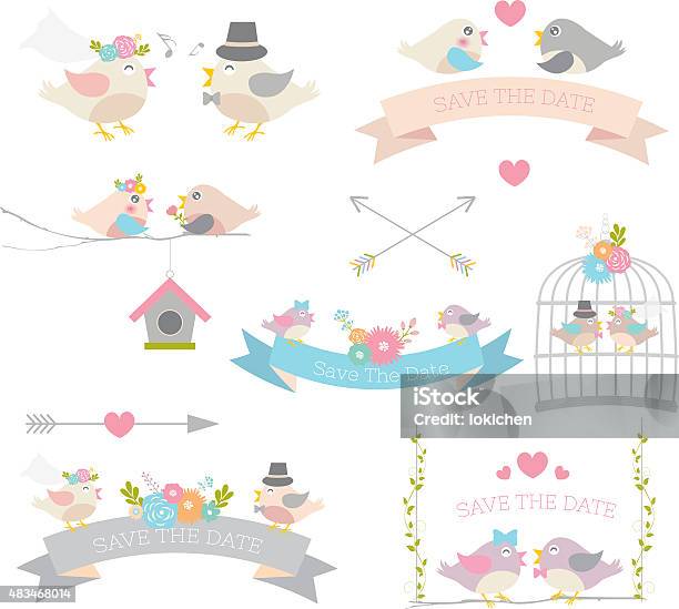 Wedding Elements Stock Illustration - Download Image Now - 2015, Abstract, Animal