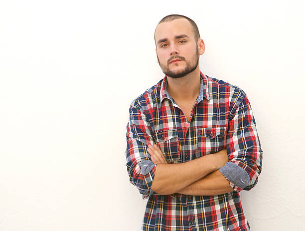 istock Modern guy with short hair and beard 483470970