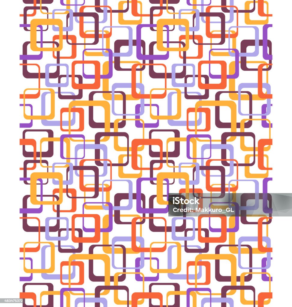 Seamless Bright Fun Abstract Pattern With Squares Isolated On Wh Stock ...