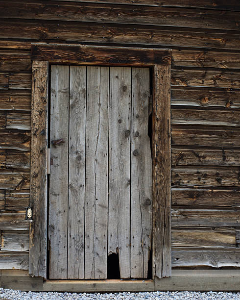 istock Frontier Homestead Cabin Door 483476660