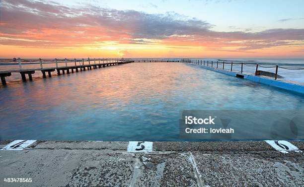 Sunrise Swim North Narrabeen Stock Photo - Download Image Now - Australia, Awe, Beach