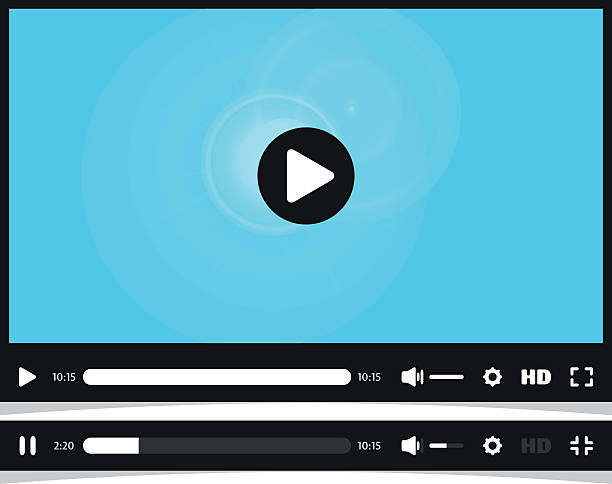 media-player-anschluss.  video online. - vector icon video stock-grafiken, -clipart, -cartoons und -symbole