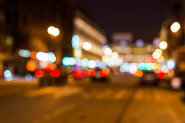 istock City night lights in the defocusing 483480264