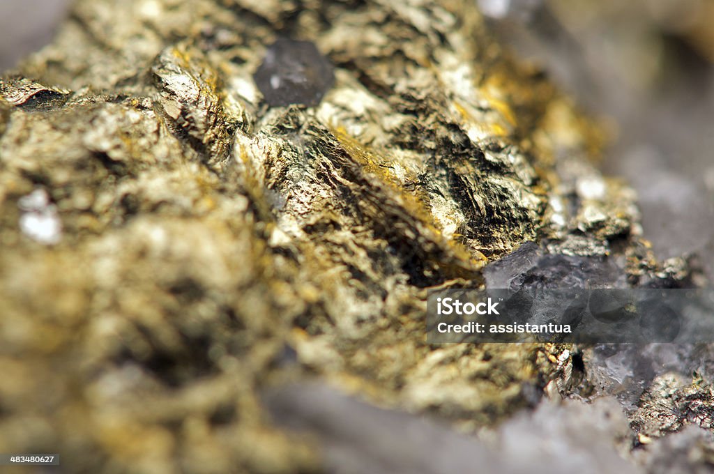 Fantastische Hintergrund und Magie von einem Stein, goldfarbenem Metall (big collecti - Lizenzfrei Erz Stock-Foto