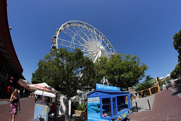 Cape Town, South Africa - March 12, 2012: The Observation Wheel at the Victoria & Alfred Waterfront in the historic heart of Cape Town's harbour.