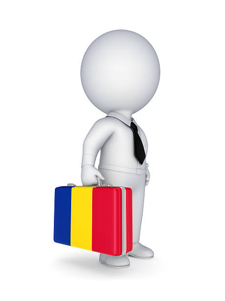 istock Suitcase with flag of Romania. 483482487
