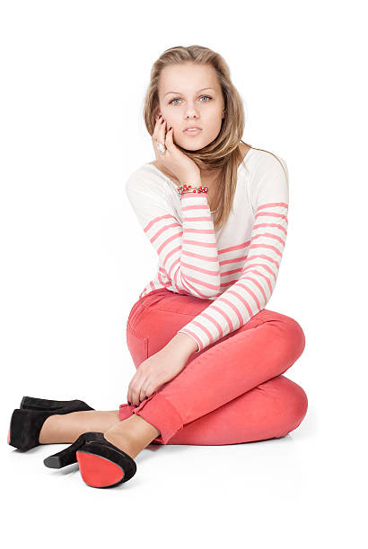 istock Beautiful female model on white background 483482867