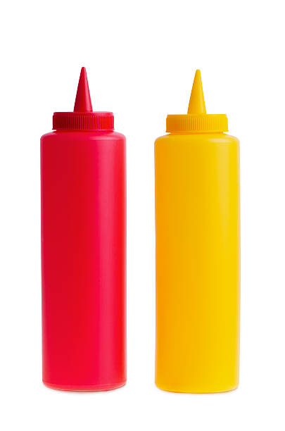 istock Bottles of Ketchup and Mustard. 483482983