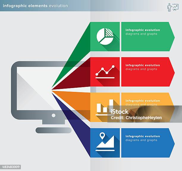 Infografiken Elemente Evolution Seriesymbole Und Labels Stock Vektor Art und mehr Bilder von Abstrakt
