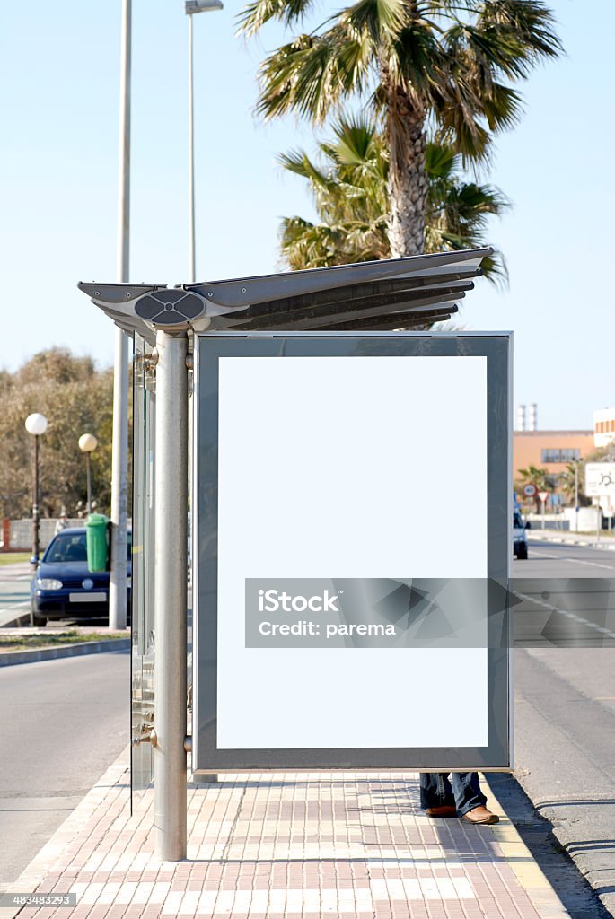 Billboard series. Bustop with billboard ready for your advertisement. Advertisement Stock Photo