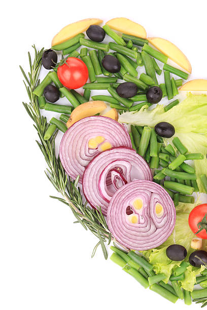 istock Heart shape of various vegetables and herbs. 483484859
