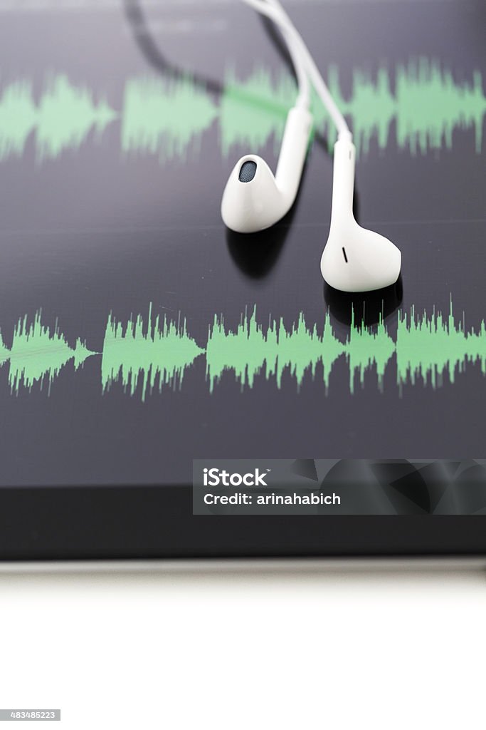 Podcasting - Foto de stock de Auriculares - Equipo de música libre de derechos